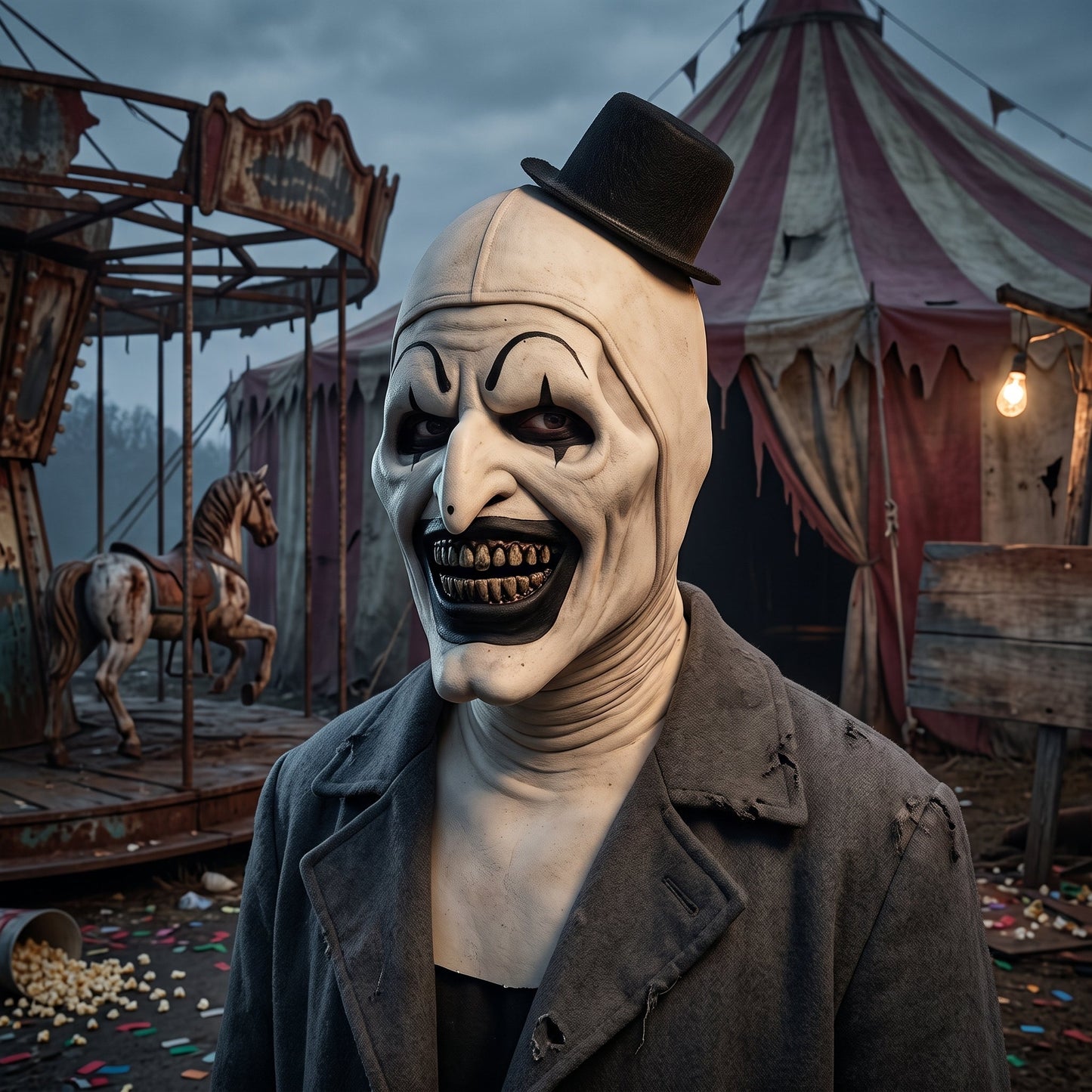 Costume Clown Horror Halloween Con Maschera Unisex | Bellafoglia