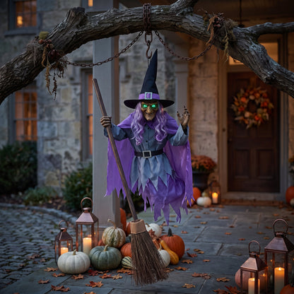 Latająca Wiedźma Halloween z Dźwiękiem i Światłem | Czarucha