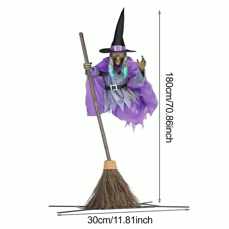 Latająca Wiedźma Halloween z Dźwiękiem i Światłem | Czarucha