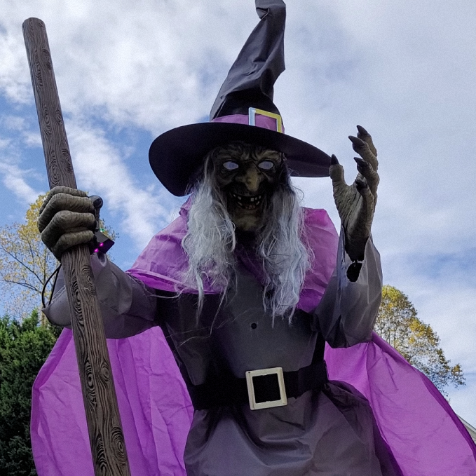 Latająca Wiedźma Halloween z Dźwiękiem i Światłem | Czarucha