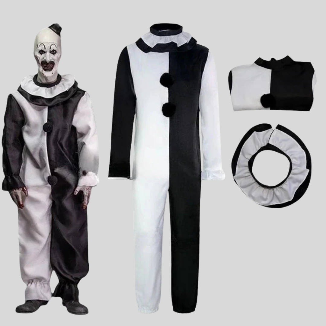Costume Clown Horror Halloween Con Maschera Unisex | Bellafoglia