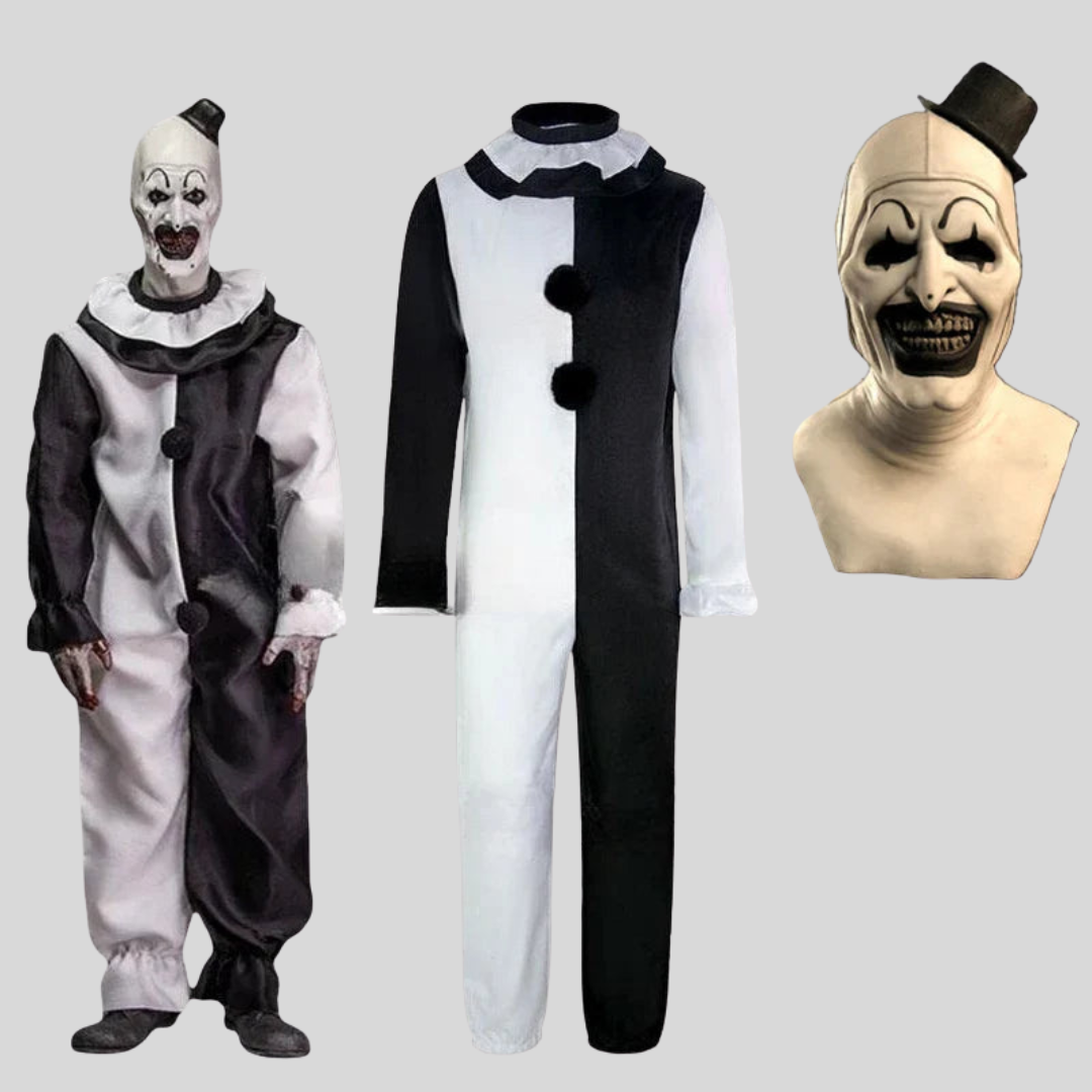 Costume Clown Horror Halloween Con Maschera Unisex | Bellafoglia
