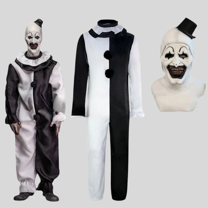 Costume Clown Horror Halloween Con Maschera Unisex | Bellafoglia