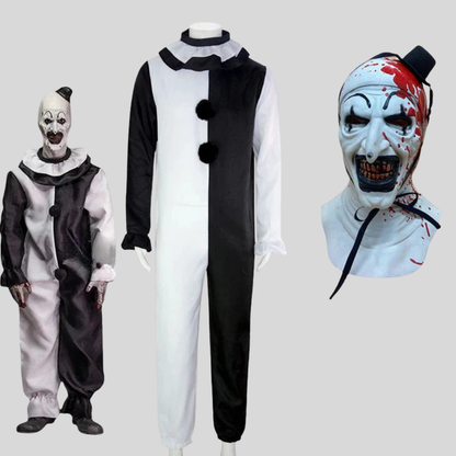 Costume Clown Horror Halloween Con Maschera Unisex | Bellafoglia