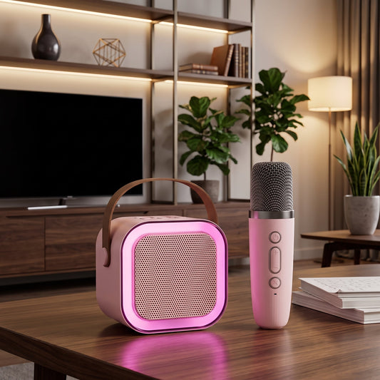 Karaoke Portatile con Microfoni Wireless e Altoparlante | Montevista