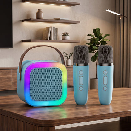 Karaoke Portatile con Microfoni Wireless e Altoparlante | Montevista