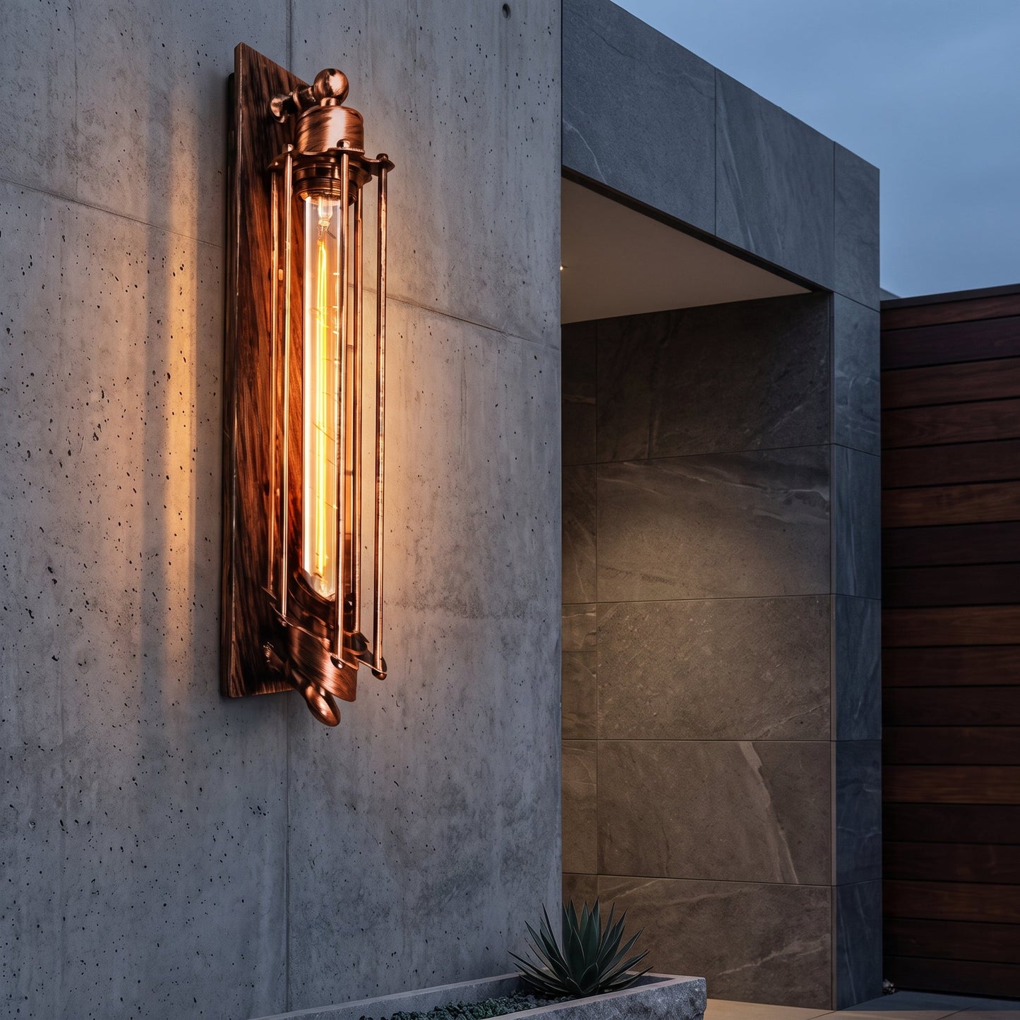 Gabbia in Ferro con Lampadina Edison Lampada Parete | Pietraluce