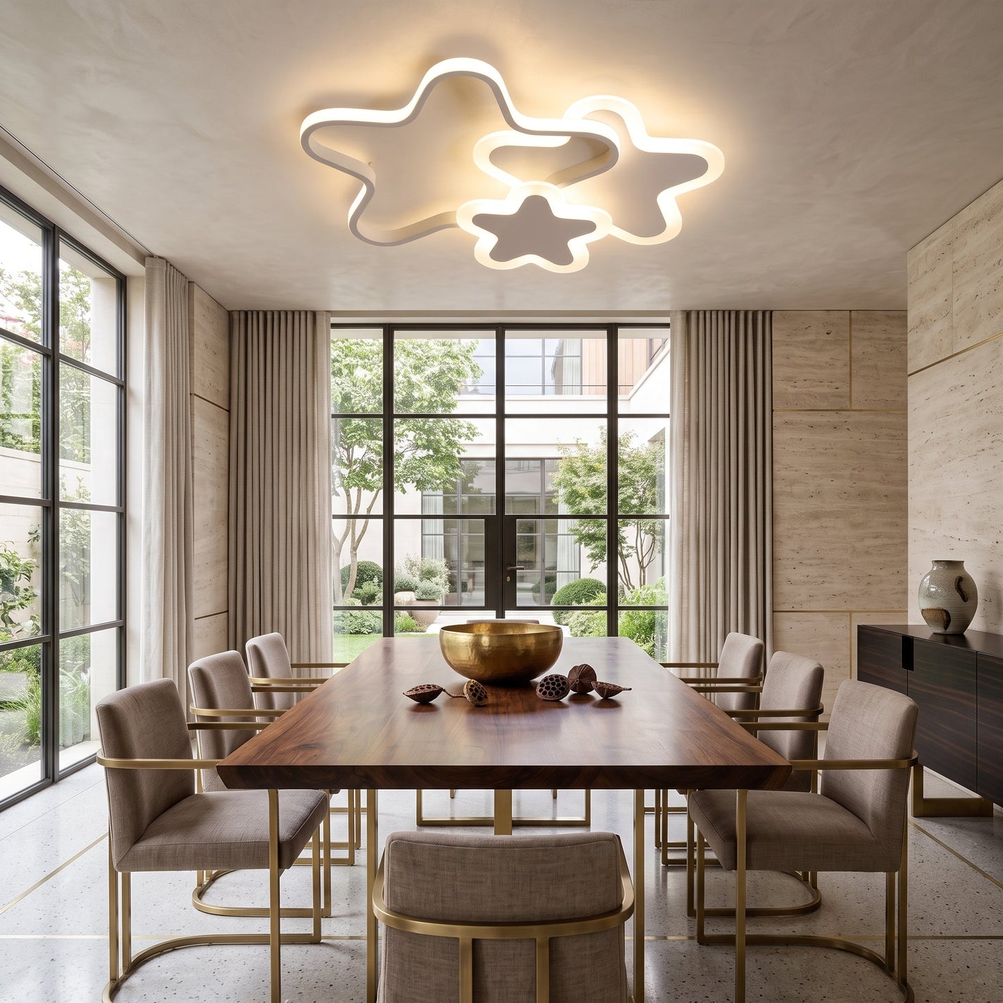 Lampada da Soffitto LED Nuvola Rosa Stelle Decorativa Bambini | Fontesole
