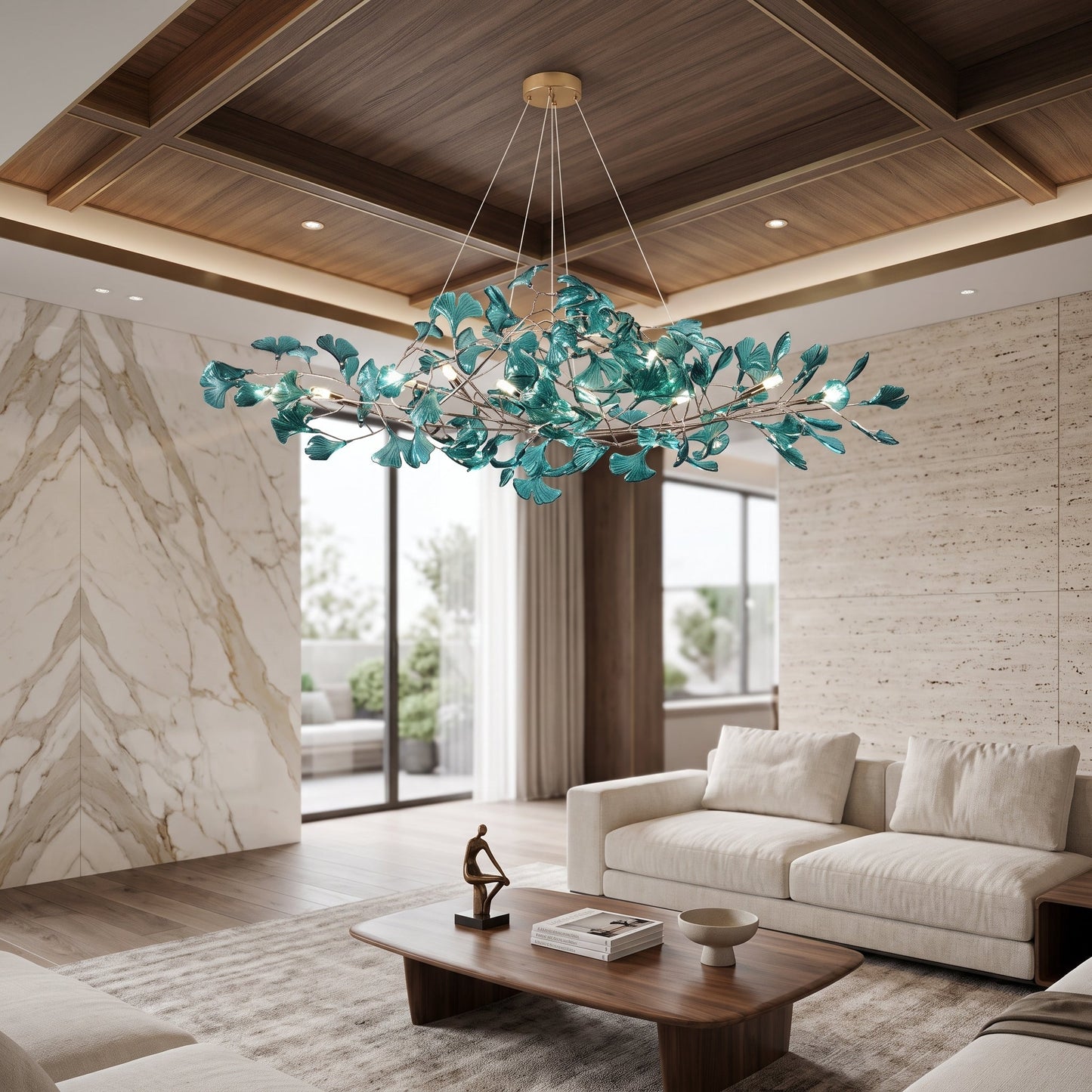 Botanical Leaf LED Branch Chandelier Light | Casadorata