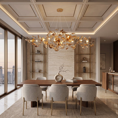 Botanical Leaf LED Branch Chandelier Light | Casadorata