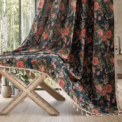 Tenda Floreale Oscurante con Motivo Botanico Classico | Fioravela