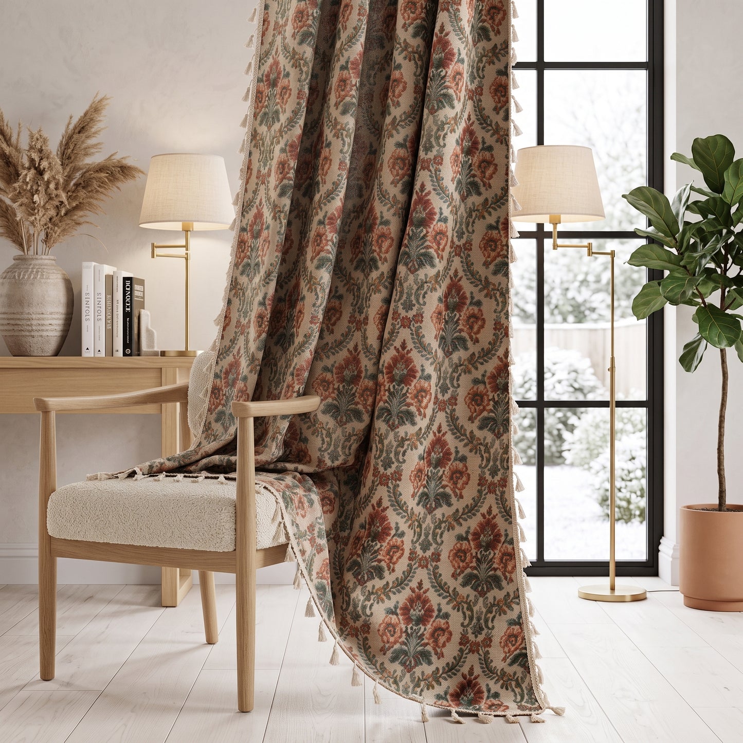 Tenda Floreale Oscurante con Motivo Botanico Classico | Fioravela