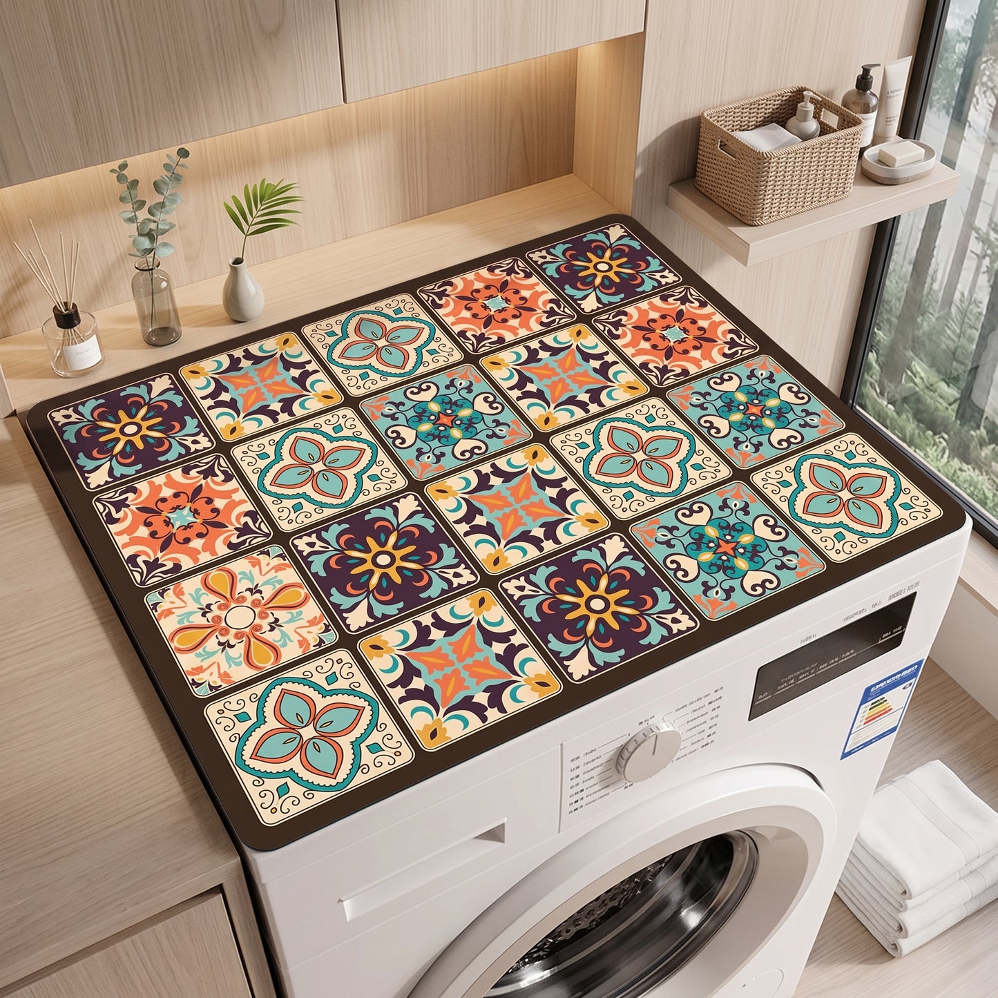 Tappetino Protettivo Decorativo per Lavatrice Stile Marocchino | Maiorica