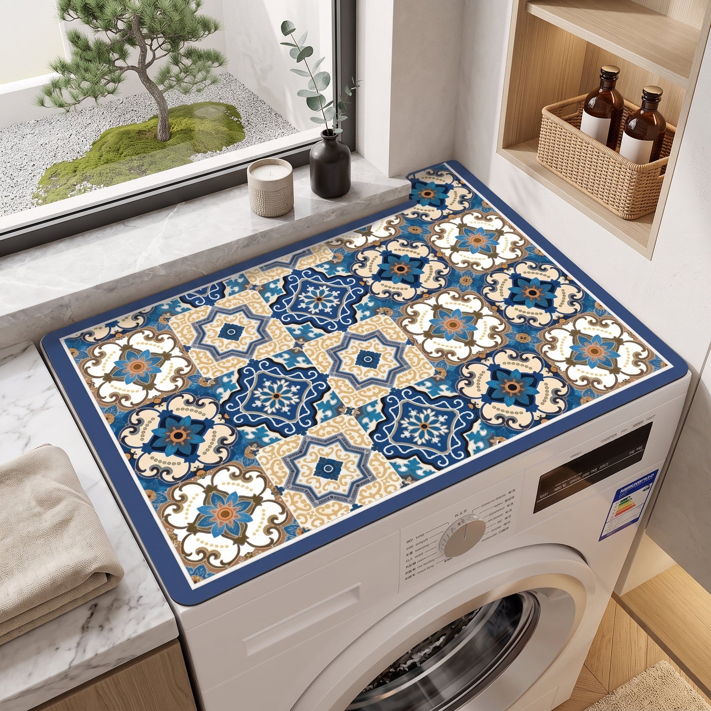 Tappetino Protettivo Decorativo per Lavatrice Stile Marocchino | Maiorica
