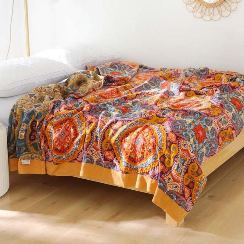 Coperta Boho in Cotone con Fantasia Orientale | Arabella
