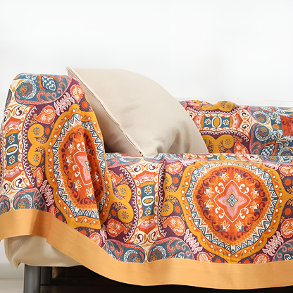 Coperta Boho in Cotone con Fantasia Orientale | Arabella