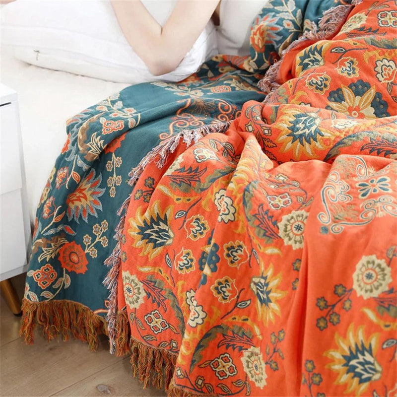 Coperta Reversibile Floreale per Divano e Letto | Fioramara