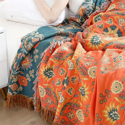 Coperta Reversibile Floreale per Divano e Letto | Fioramara