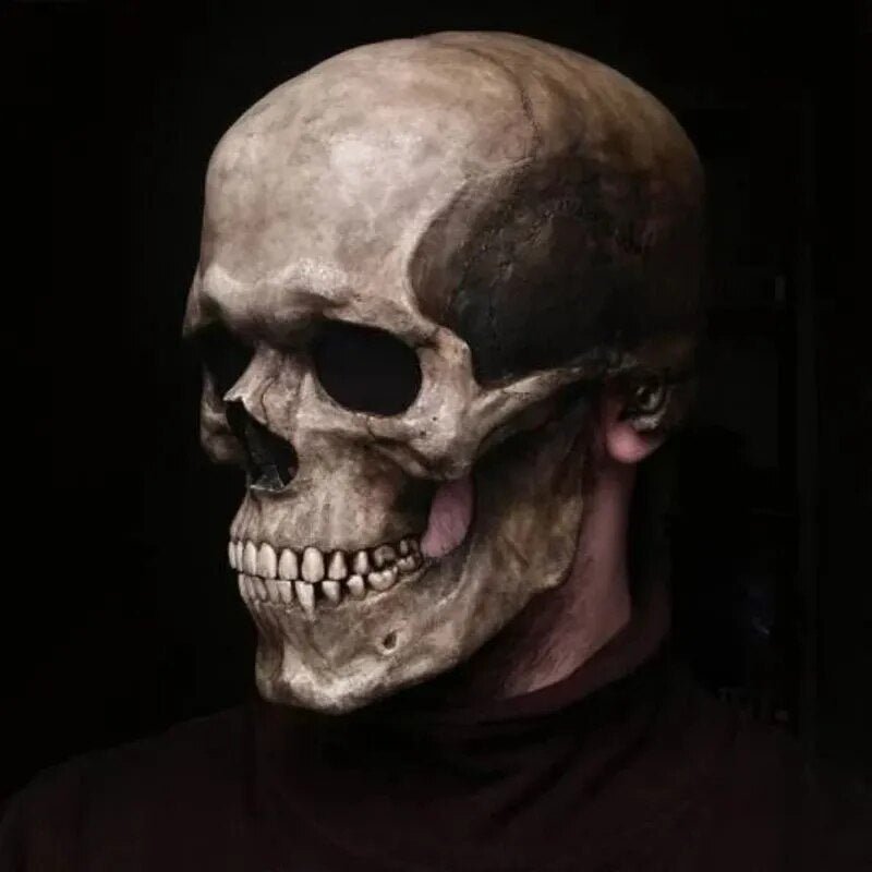 Maschera Realistica da Teschio con Mascella Mobile per Halloween | Bellavalle