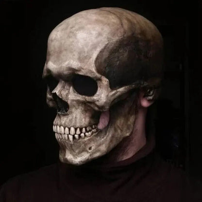 Maschera Realistica da Teschio con Mascella Mobile per Halloween | Bellavalle