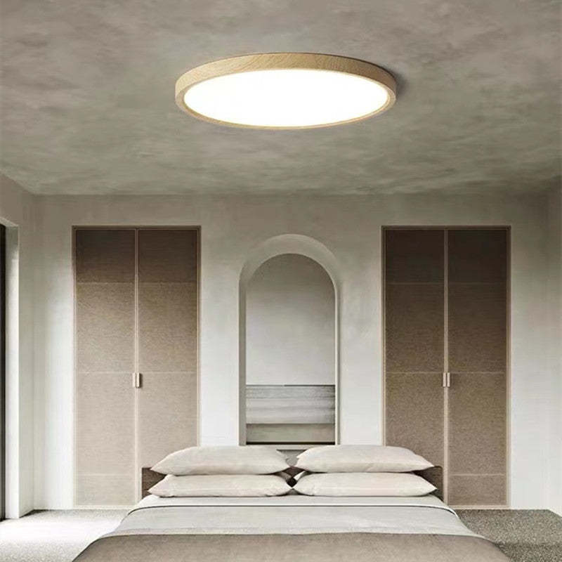 Design Rotondo Effetto Legno Lampada LED da Soffitto | Fontemonte