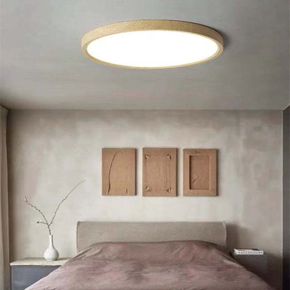 Design Rotondo Effetto Legno Lampada LED da Soffitto | Fontemonte