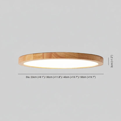 Design Rotondo Effetto Legno Lampada LED da Soffitto | Fontemonte