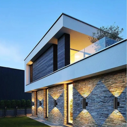 Illuminazione Cilindrica Moderna Up Down LED Parete Esterna | Bellafiora