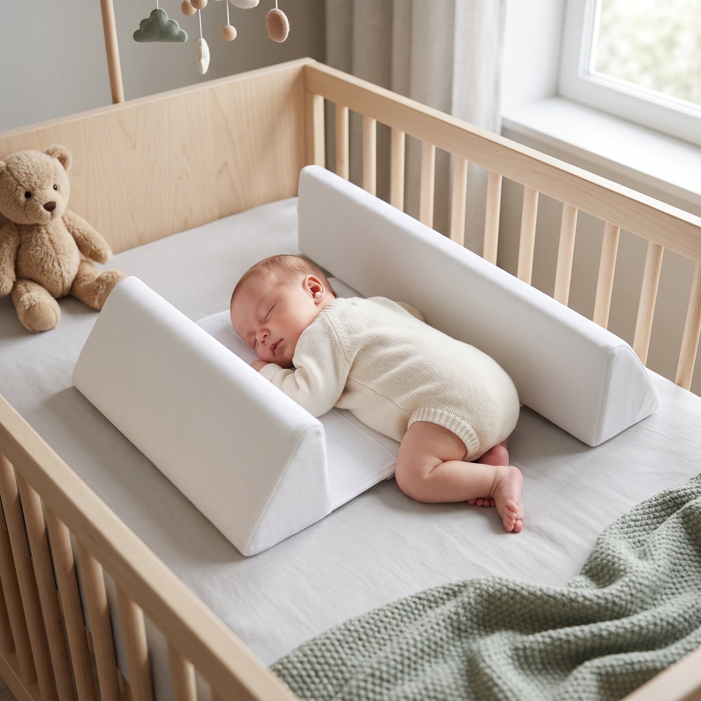 Cuscino Regolabile per Neonati con Supporti Laterali Morbidi | Bellafiata