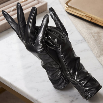 Classiche Guanti Donna Design Cuciture Polsino | Bellafiora