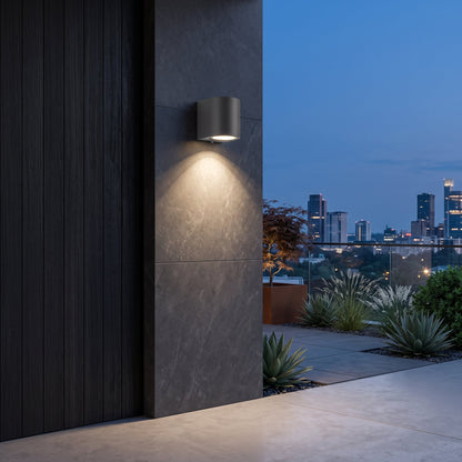 Illuminazione Esterna Cilindrica LED Sopra Sotto da Parete | Casafresca