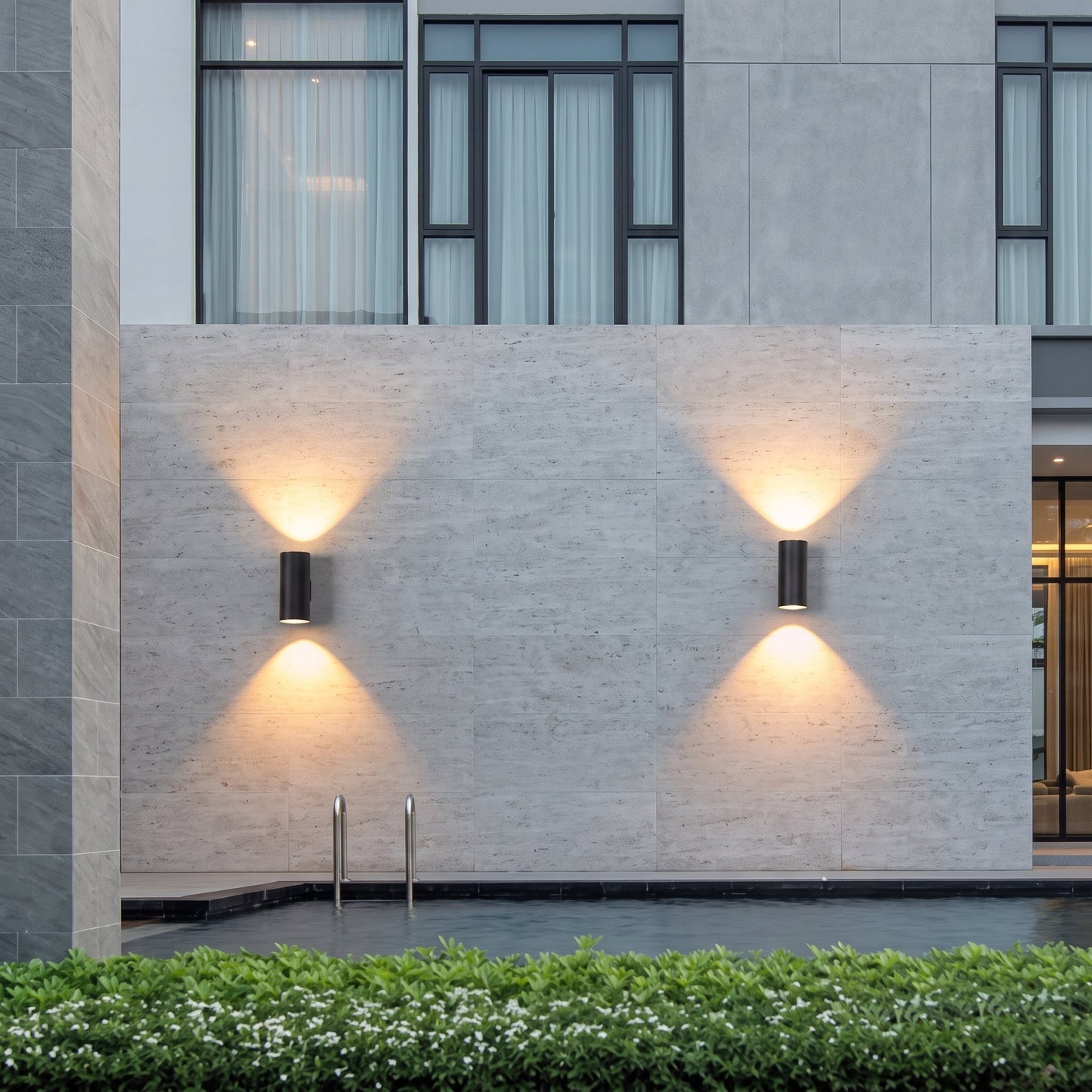 Illuminazione Esterna Cilindrica LED Sopra Sotto da Parete | Casafresca