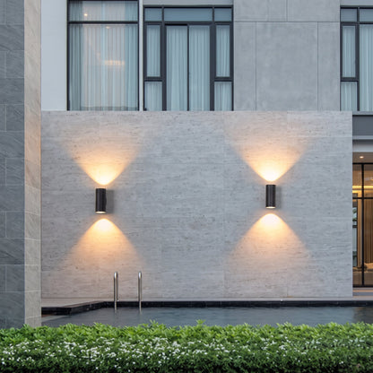Illuminazione Esterna Cilindrica LED Sopra Sotto da Parete | Casafresca