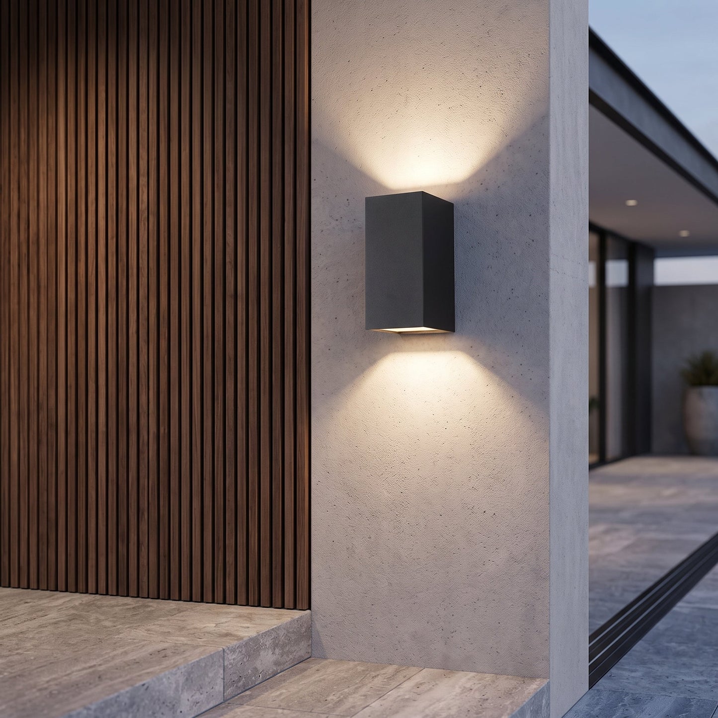 Illuminazione Esterna Cilindrica LED Sopra Sotto da Parete | Casafresca