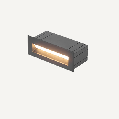 Lampada Rettangolare Da Esterno Per Gradini Con Design Moderno In Metallo Vetro | Coravilla