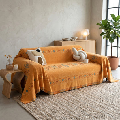 Copridivano Boho Jacquard Antiscivolo Universale per Divano | Armonevia