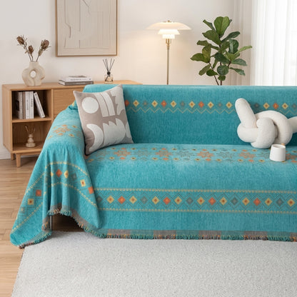 Copridivano Boho Jacquard Antiscivolo Universale per Divano | Armonevia