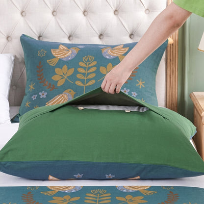 Federa Cuscino Decorativa con Uccelli Floreali | Aviora