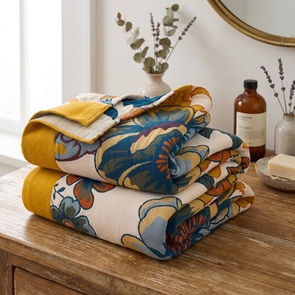 Coperta Floreale Reversibile Morbida Stile Boho Elegante | Casapietra