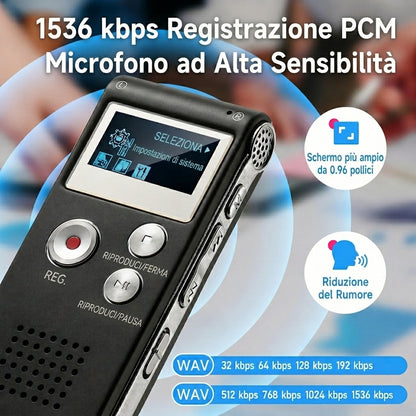 Registratore Vocale Digitale Con Attivazione Sonora | Bellagioia
