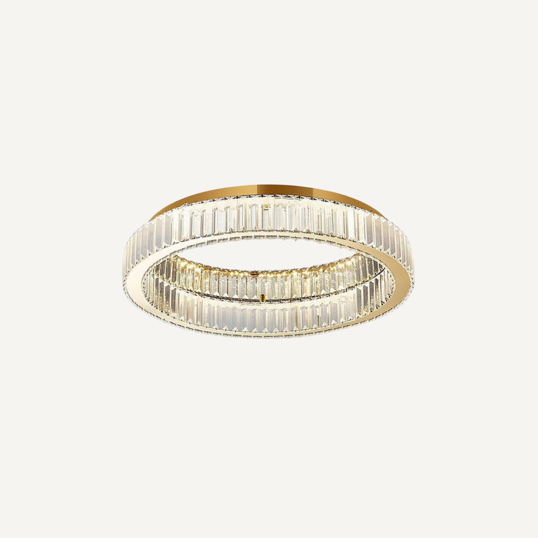 Plafoniera Cristallo LED Anelli Elegante Dimmerabile Moderna | Pietraluna
