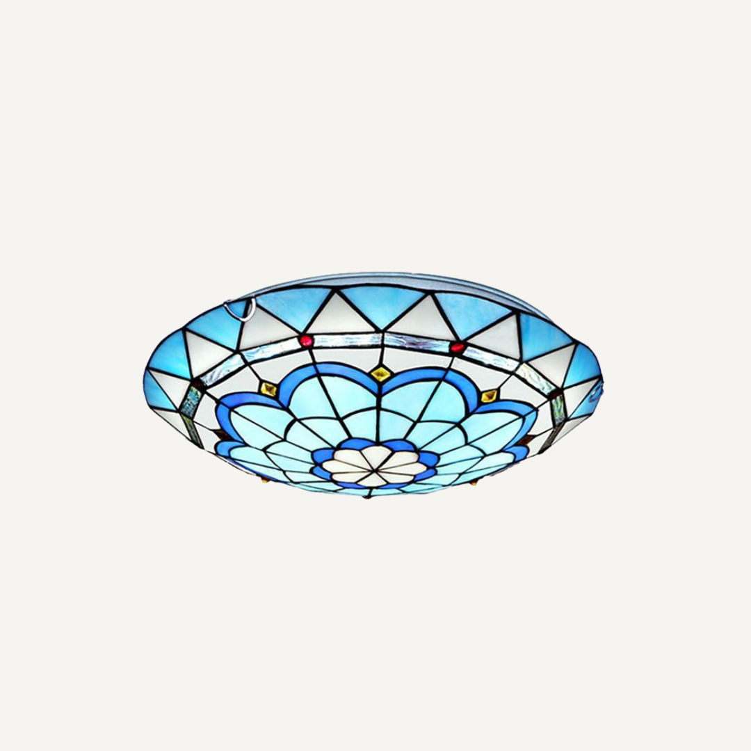 Plafoniera Vetro Colorato LED Rotonda Elegante Classica | Casaluna
