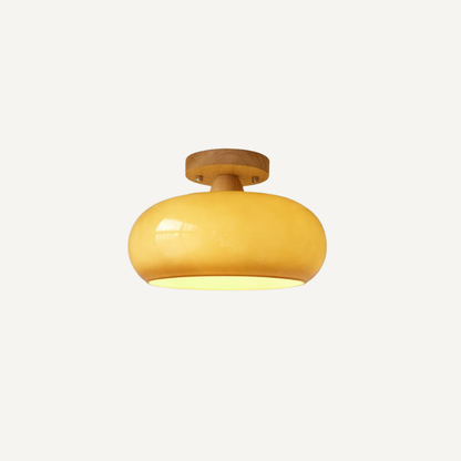 Lampada Sospensione Vetro Ambra LED Decorativa Elegante | Montebella