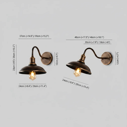 Lanterna LED da Parete Esterna con Struttura Curva | Lucesole