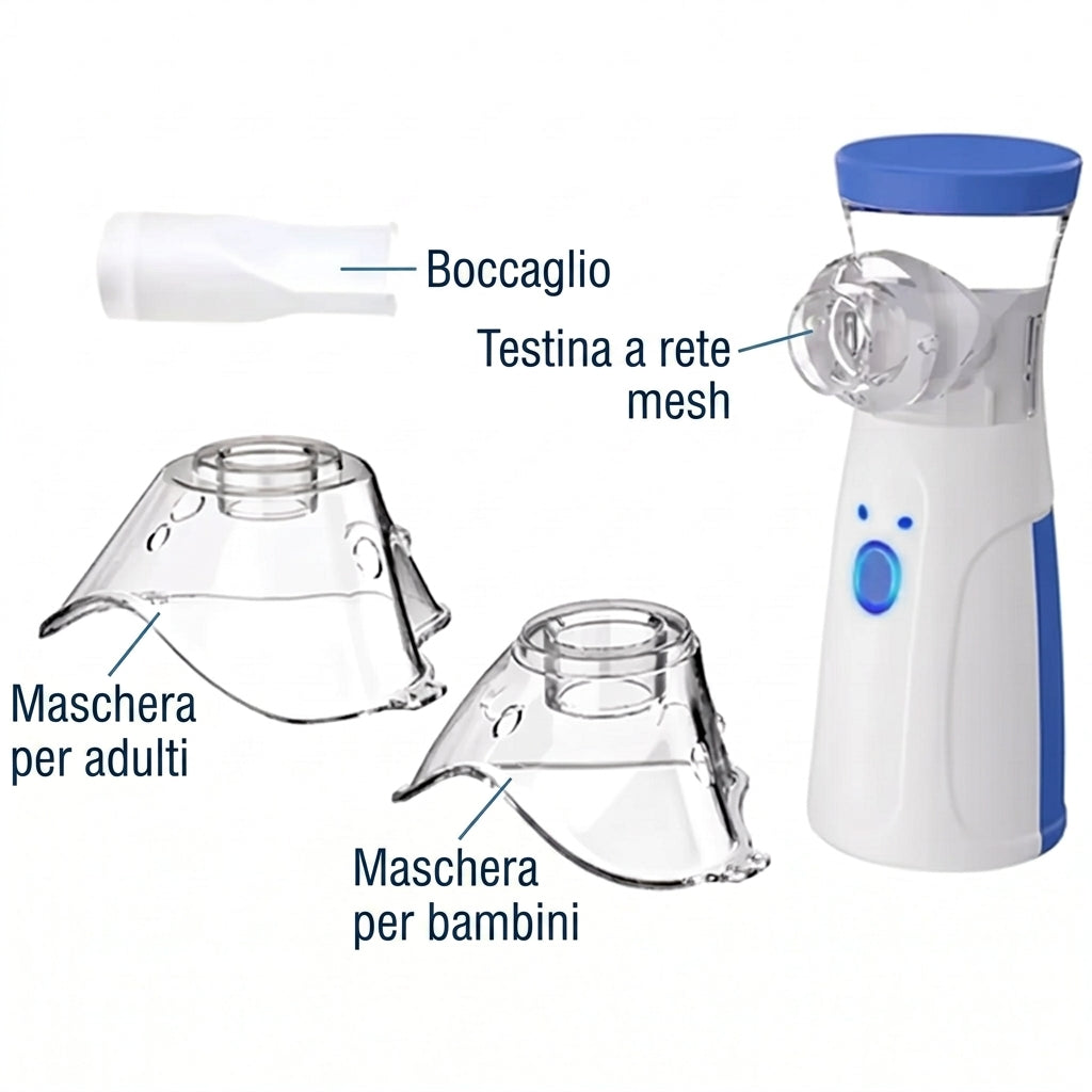 Nebulizzazione Portatile Silenziosa con Doppia Modalità per Tutta la Famiglia | Oddechnik