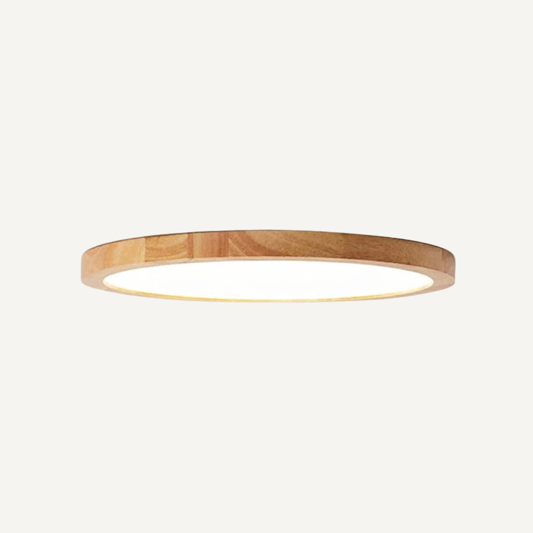 Design Rotondo Effetto Legno Lampada LED da Soffitto | Fontemonte