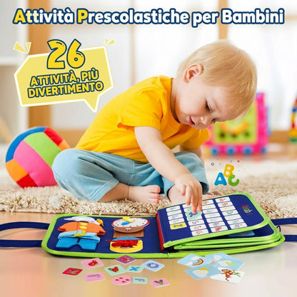 Libro Sensoriale Montessori Educativo per Bambini con Attività | Valladimora