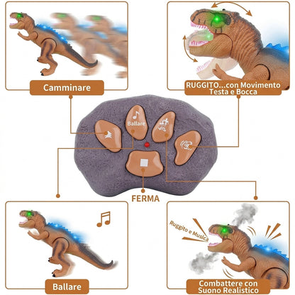 Dinosauro Tyrannosaurus Telecomandato con Luci Suoni e Movimento | Lucedelia