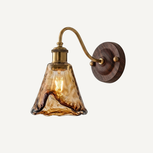 Vetro Colorato Vintage Braccio Curvo Applique da Parete | Casabellaoro
