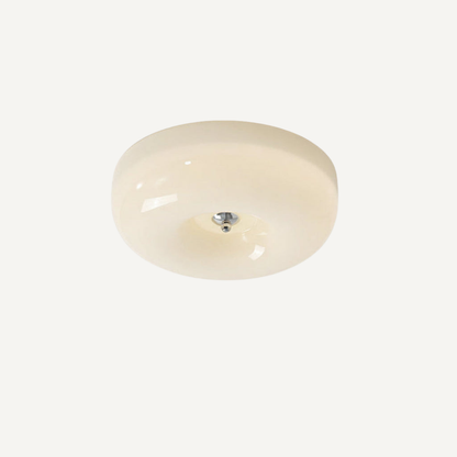 Lampada da Soffitto in Vetro Crema Moderna a Montaggio Diretto | Pietramonte